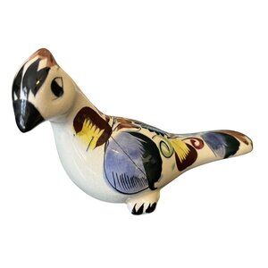 Handmade Mexican Folk Art Bird 8" Long Handmade Signed Estate Vintage